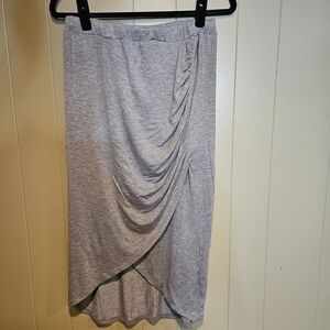 One Clothing Draped Midi Skirt Women’s Size L, Gray